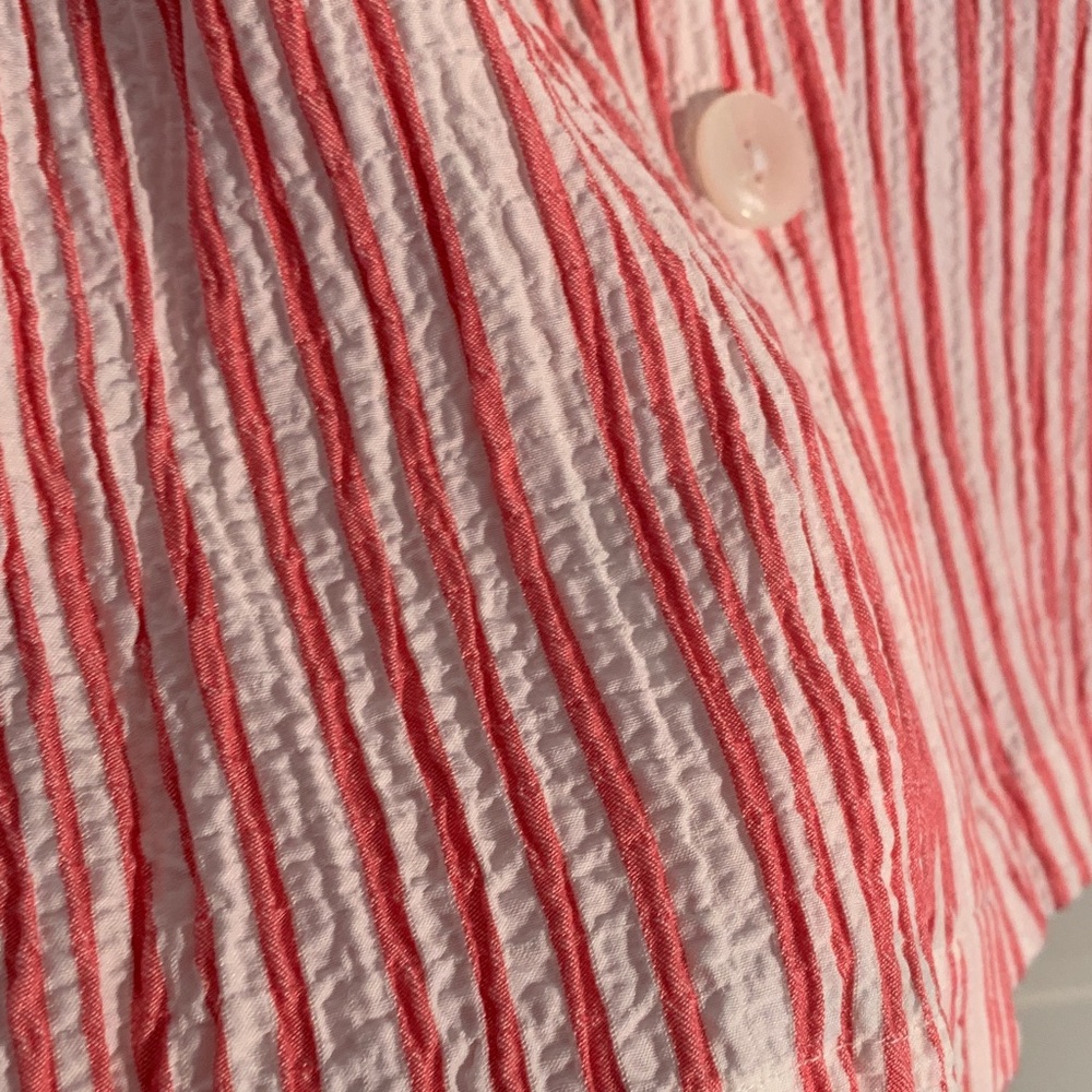 White Stag Pink & White Striped Button Down Shirt EUC - Picture 5 of 8